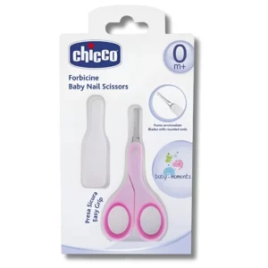 CHICCO - CISEAUX ROSE BEBE AVEC ETUI PROTECTEUR