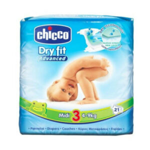 CHICCO Dry Fit Couche Medium 4-9 Kg 21 Pieces