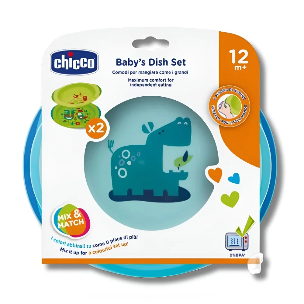 CHICCO - ENSEMBLE DE DEUX ASSIETTES +12MOIS