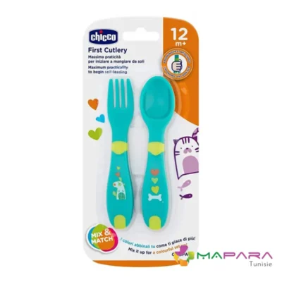 Chicco first baby cutlery 12 mois+