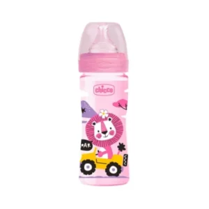 Chicco Well Being Biberon Debit Moyen 2m+ Rose 250ml