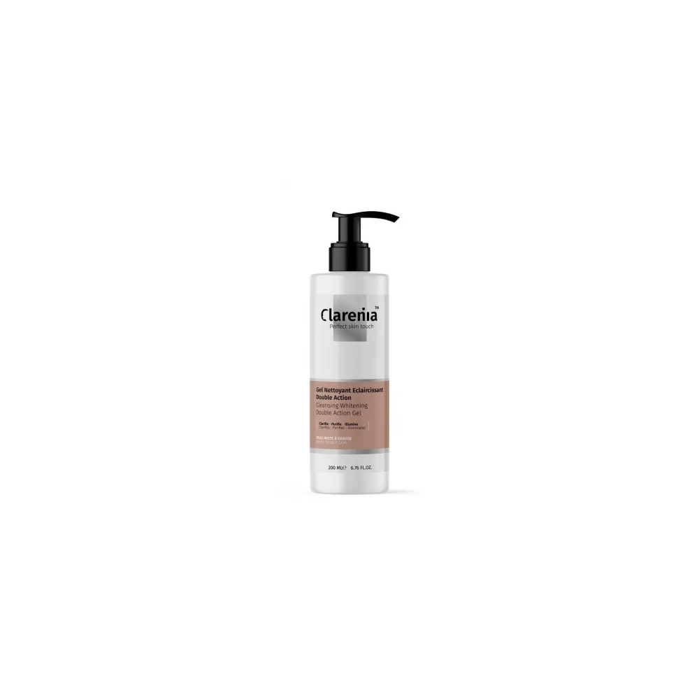 CLARENIA GEL NETTOYANT ECLAIRCISSANT DOUBLE ACTION Peau Normale Sèche - 200 ml
