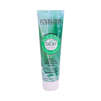 Eveline Crème à l’Extrait d’Aloe Vera Bio et Glycérine pour Mains et Ongles 75ml