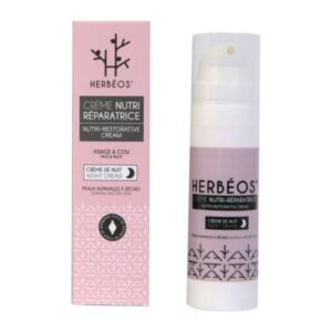 HERBÉOS  Crème Nutri Réparatrice Nuit Peaux Normales à Sèches 30ml