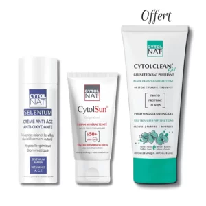CYTOLNAT - PACK CREME ANTI AGE + ECRAN TEINTE BEIGE DORE + GEL NETTOYANT GRATUIT