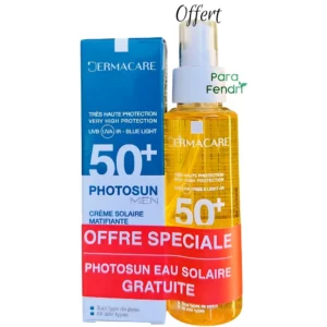 DERMACARE PHOTOSUN - ECRAN INVISIBLE HOMME SPF50+ + EAU SOLAIRE SPF50+ OFFERTE
