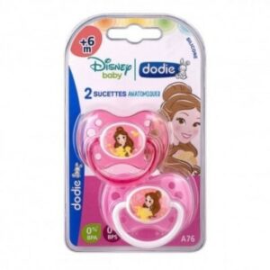 DODIE 2 SUCETTES ANATOMIQUES SILICONE 6 MOIS ET + PRINCESS