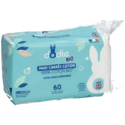 DODIE Maxi Carrés Coton Bio x 60