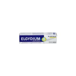 ELGYDIUM BLANCHEUR Fraîcheur Citron 75ml - Pâte Dentifrice au Bicarbonate de Sodium Micro Pulvérisé