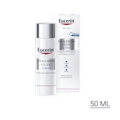EUCERIN HYALURON-FILLER 3x EFFECT Anti-Age Soin de Jour Peau Normale à Mixte SPF15