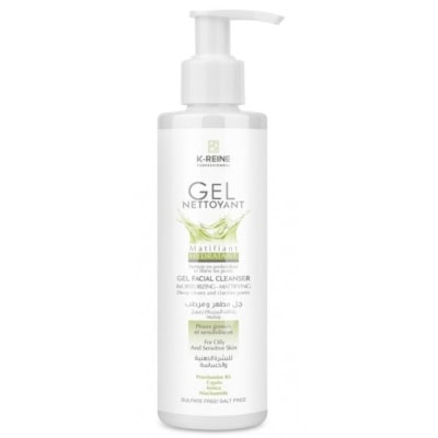 K-REINE Gel Nettoyant Matifiant Hydratant Peaux Grasses 200ml