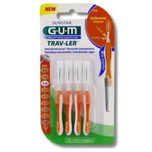 GUM - BROSSETTES TRAVELER ULTRAFINE CYLINDRIQUE 1412 BOITE DE 4