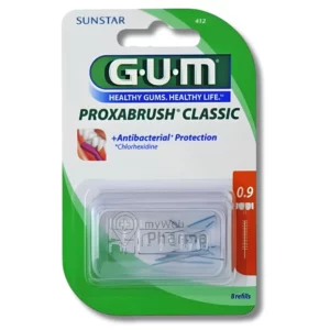 GUM - BROSSETTES ULTRA FINE CYLINDRIQUE BOITE DE 8 (412)