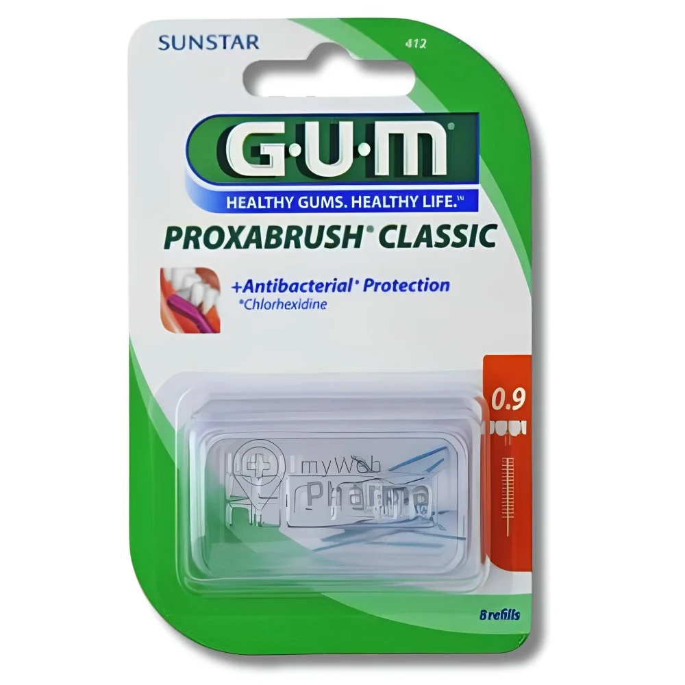 GUM - BROSSETTES ULTRA FINE CYLINDRIQUE BOITE DE 8 (412)