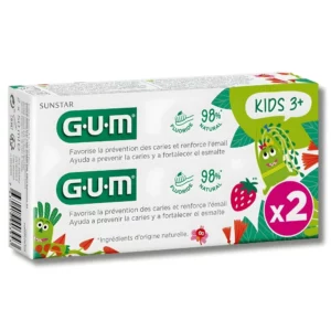 GUM - LOT DE 2 DENTIFRICE KIDS +3ANS 50ML
