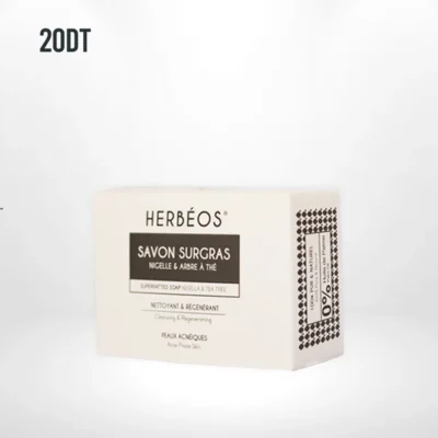 Herbéos Savon Surgras Nettoyant Régénérant Peaux Acnéique 100gr