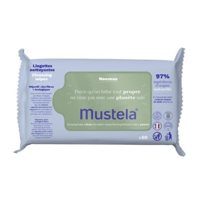 Mustela lingettes nettoyantes a l'avocat BIO 60 pieces
