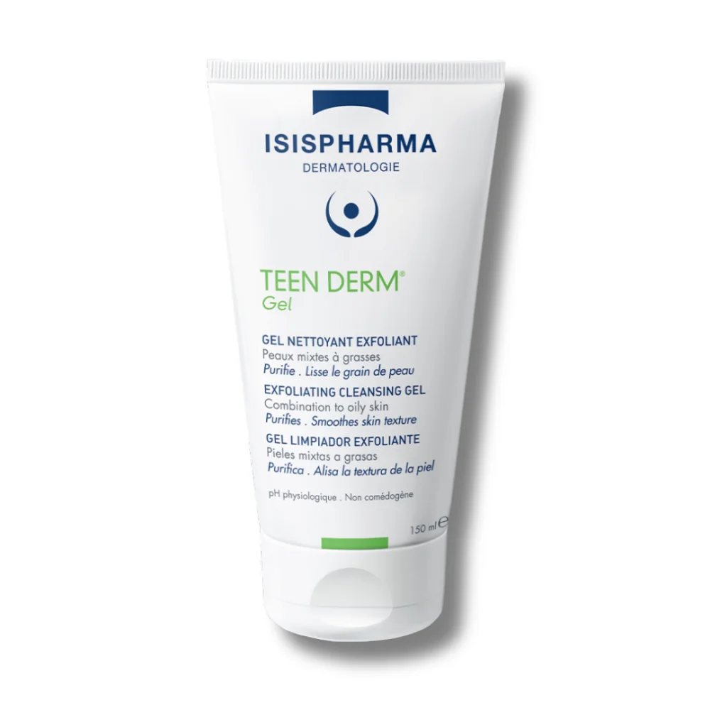 ISISPHARMA TEEN DERM - GEL NETTOYANT EXFOLIANT PEAUX MIXTES A GRASSES 150ML