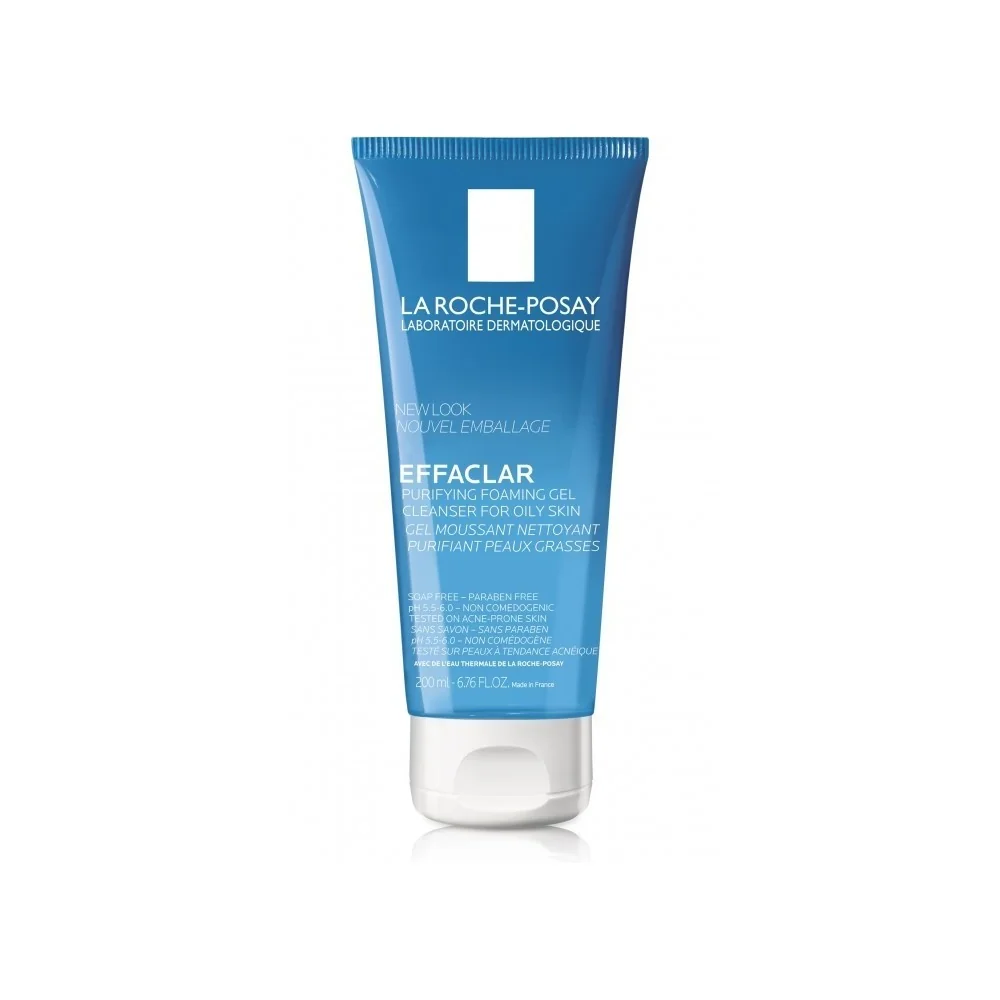 LA ROCHE POSAY EFFACLAR GEL MOUSSANT PURIFIANT TUBE 200ML peau grasse acneique