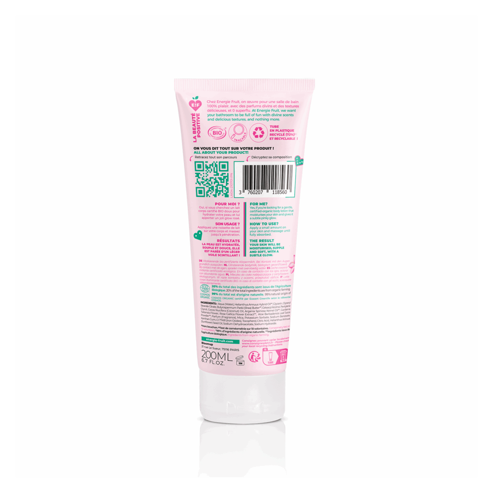 Energie Fruit Mon Lait Scintillant Monoï Rose Argan Bio 200ml