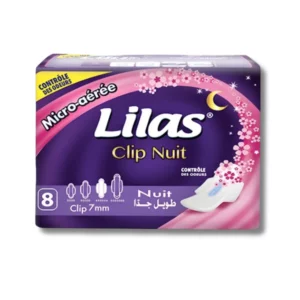 LILAS - CLIP POCKET NUIT 8 PIECES