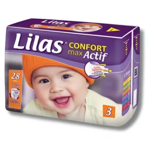 LILAS - COUCHE CONFORT MAX ACTIF 5-10 KG 28 PIECES