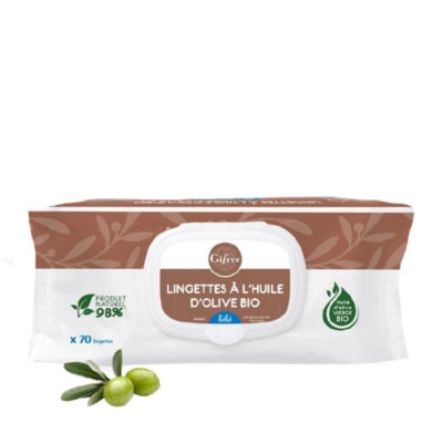Gifrer Bebe Lingettes Nettoyantes a l'huile d'olive