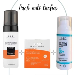 LRP - PACK ANTI TACHES : MOUSSE NETTOYANTE VITAMINE C + CREME HYDRATANTE SPF20 + ECRAN SOLAIRE INVISIVLE SPF50+