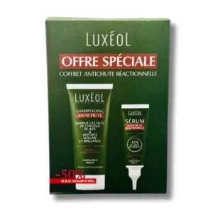 LUXEOL - COFFRET ANTI CHUTE REACTIONNELLE : SHAMPOING ANTI CHUTE 200ML + SERUM ANTI CHUTE REACTIONNELLE 50ML