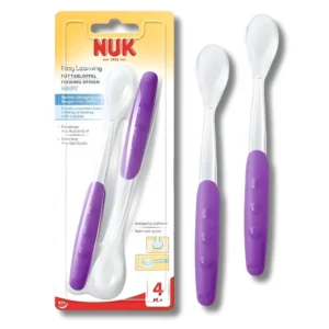 NUK - LOT DE 2 CUILLERES EN SILICONE +4MOIS