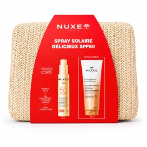 NUXE - SPRAY SOLAIRE DELICIEUX SPF50 + PRODIGIEUX HUILE DE DOUCHE 200ML ET TROUSSE OFFERTES