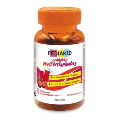 Pediakid Gommes Multivitaminees Arome Cerise 60 unites