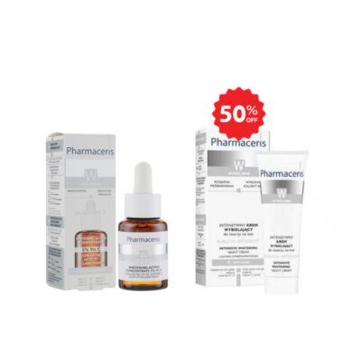 PHARMACERIS W Albucin-C 5% Serum + Creme Intensive De Nuit Eclaircissante (-50%)