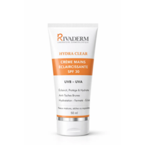 Rivaderm Hydra Clear Creme Mains Eclaircissante SPF30 50ml
