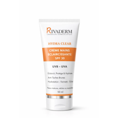 Rivaderm Hydra Clear Creme Mains Eclaircissante SPF30 50ml