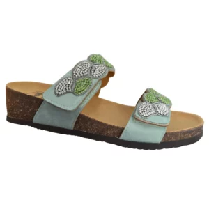 SCHOLL - CLAQUETTES ORTHOPEDIQUES VERTS D'EAU FEMME