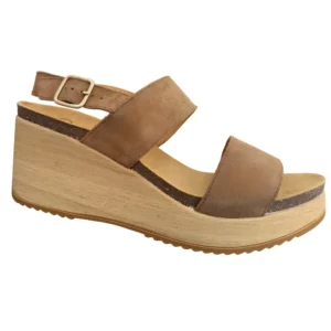SCHOLL - SANDALES ORTHOPEDIQUES CAMEL TEXTURE DAIM FEMMES