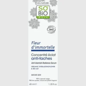 SO BIO Concentré Éclat Anti-Tâche Fleur D’immortelle 40ml