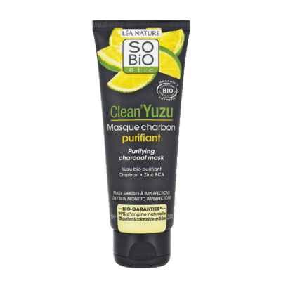 SO BIO Clean Yuzu Masque Charbon Purifiant Bio 75ml