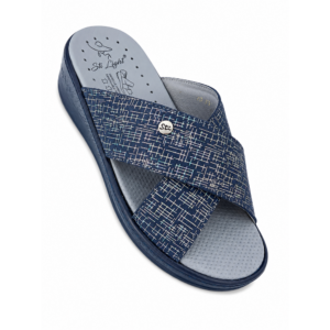 STI LIGHT - CLAQUETTES ORTHOPÉDIQUES CROISÉES BLEUES FEMME
