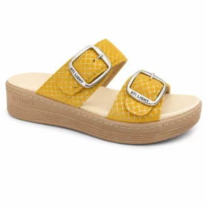 STI LIGHT - CLAQUETTES ORTHOPEDIQUES JAUNE FEMME