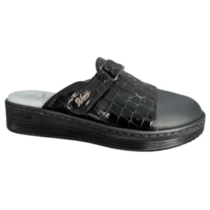 STI LIGHT - SABOTS ORTHOPEDIQUES NOIRS AVEC DETAILS CROCCO FEMME