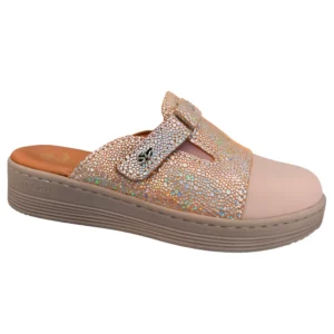 STI LIGHT - SABOTS ORTHOPEDIQUES ROSES PAILLETÉS FEMME