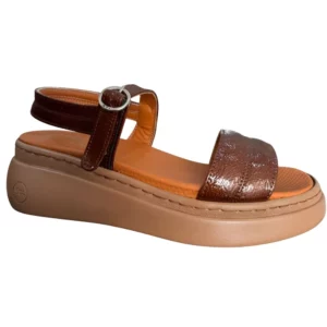 STI LIGHT - SANDALES ORTHOPEDIQUES MARRON VERNIS FEMME