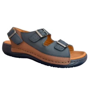 STILIGHT - SANDALES ORTHOPÉDIQUES MARRON ET BLEU POUR HOMMES