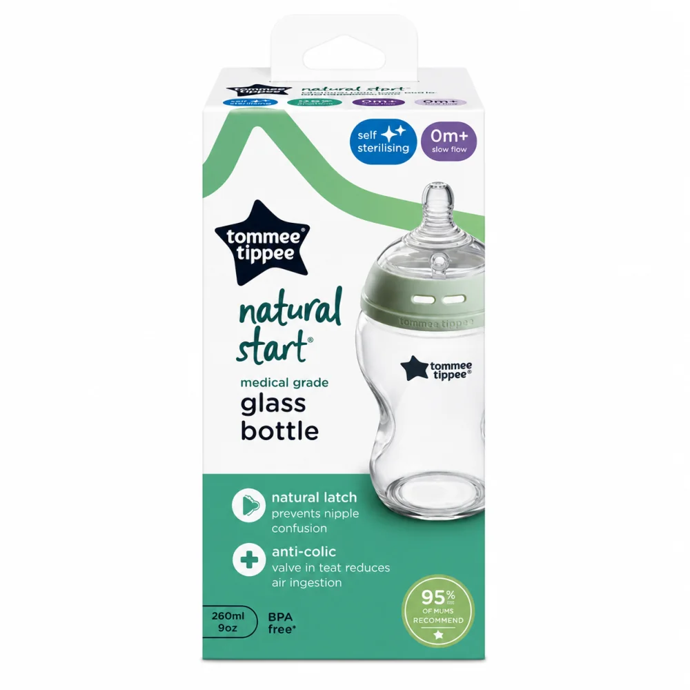 TOMMEE TIPPEE NATURAL START - BIBERON EN VERRE +0MOIS 250ML