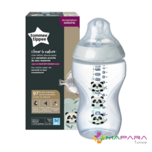 Tommee Tippee Closer To Nature Biberon 3M+ Panda Vert 340ml