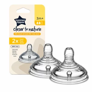 TOMMEE TIPPEE CLOSER TO NATURE - LOT DE 2 TETINES DEBIT MOYEN +3MOIS