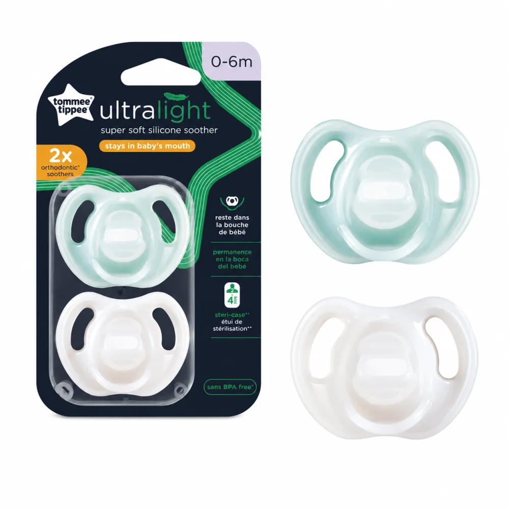 TOMMEE TIPPEE - LOT DE 2 SUCETTES ULTRA LEGERE 0-6 MOIS