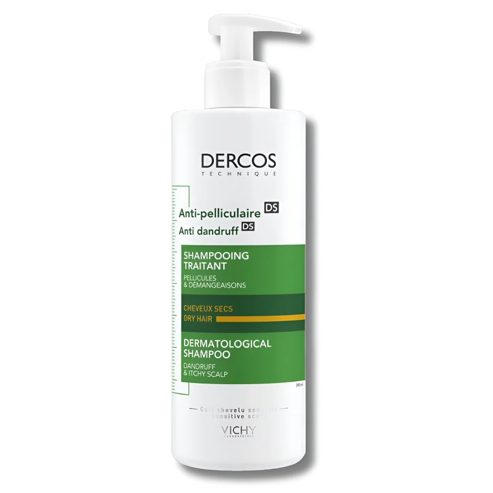 VICHY DERCOS - SHAMPOING ANTI PELLICULAIRE CHEVEUX SECS 390ML